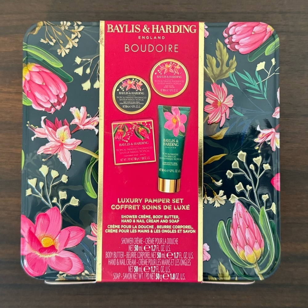 Baylis & Harding Boudoire Luxury Pamper Gift Set Floral Tin NEW - Picture 3 of 4